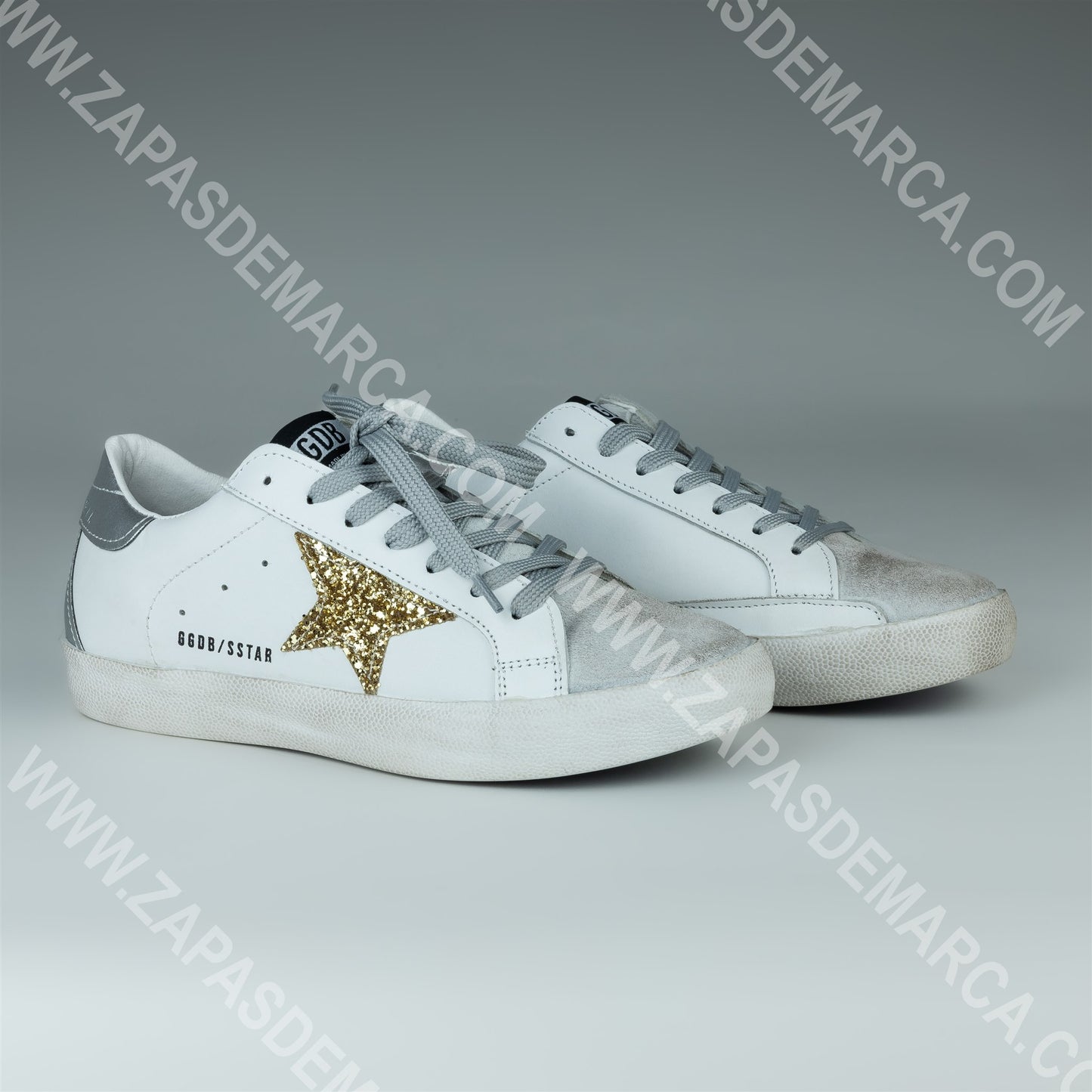 GOLDEN GOOSE - BLANCO Y DORADO BRILLANTE