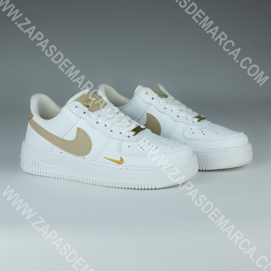 NIKE AIR FORCE - BLANCO Y BEGE