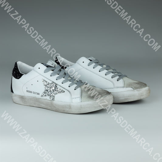 GOLDEN GOOSE - BLANCOS NEGROS CON GRIS BRILLANTE